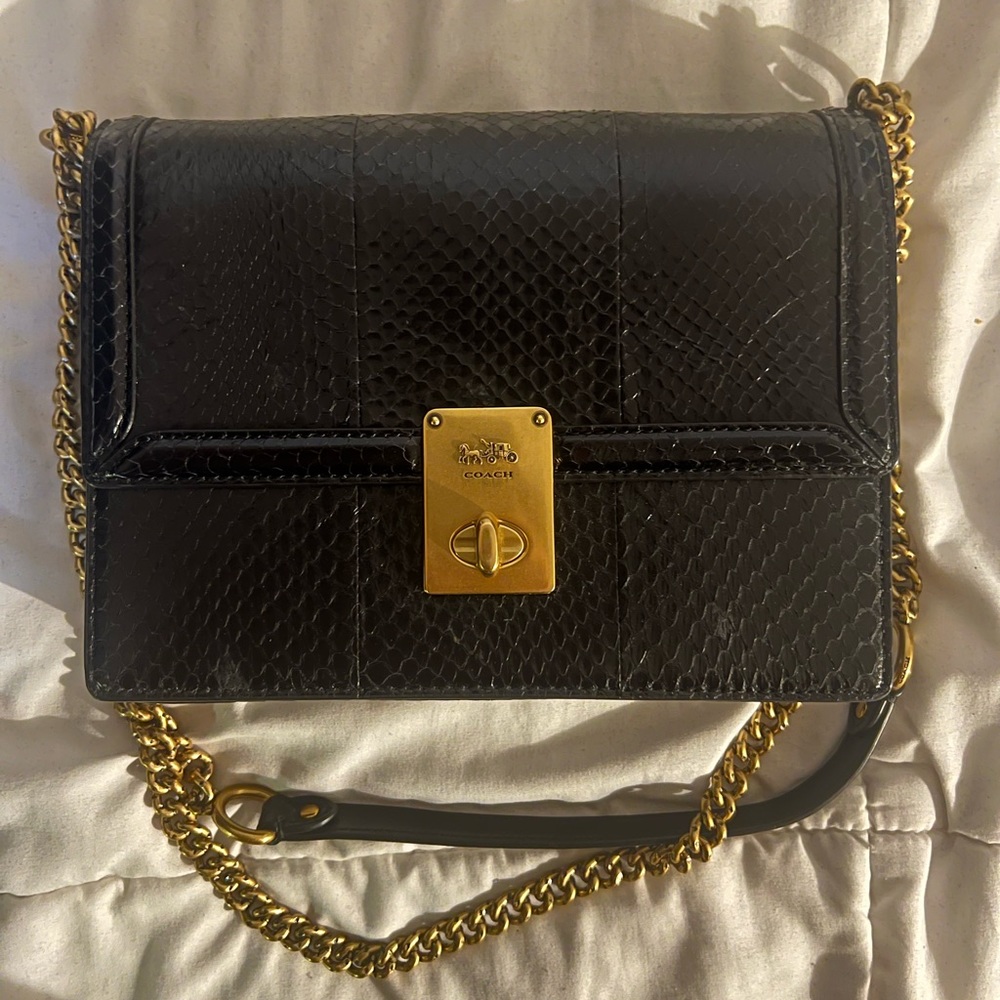 Coach Hutton Snakeskin shoulder bag